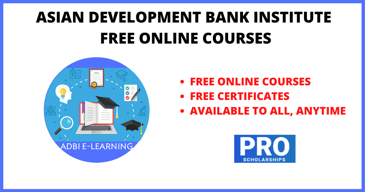 Asian Development Bank Institute Free Courses