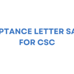 ACCEPTANCE LETTER SAMPLE FOR CSC