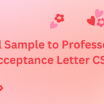 Email Sample to Professor for Acceptance Letter CSC