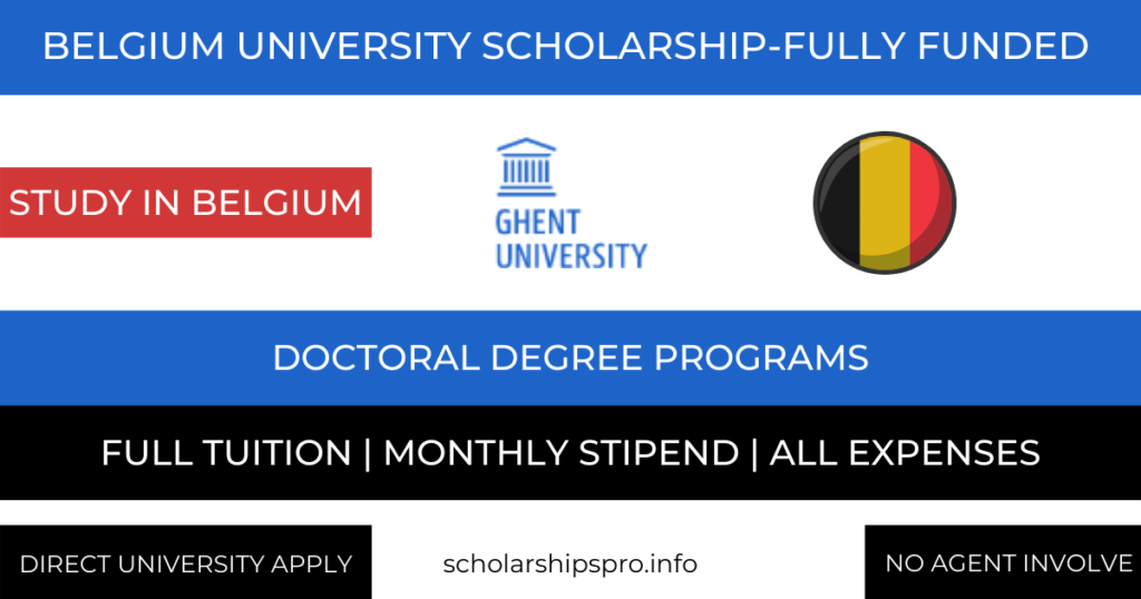 Ghent University Doctoral Scholarships 2024 Fully Funded Study In   BELGIUM UNIVERSITY SCHOLARSHIP FULLY FUNDED 1024x538 