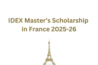 IDEX Master’s Scholarship in France 2025-26