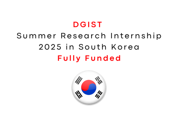 DGIST Summer Research Internship 2025 in South Korea