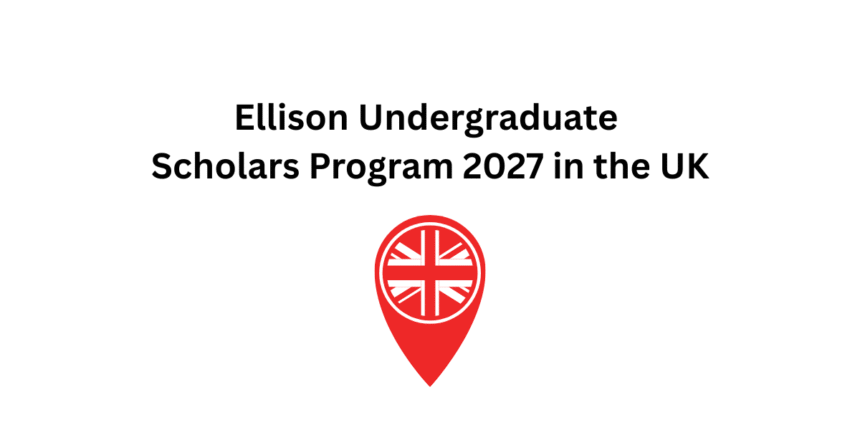Ellison Undergraduate Scholars Program 2027 in the UK