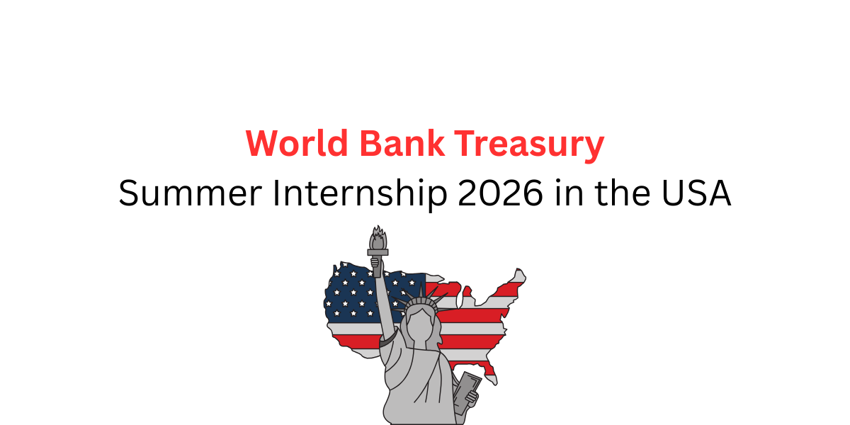 World Bank Treasury Summer Internship 2026 in the USA